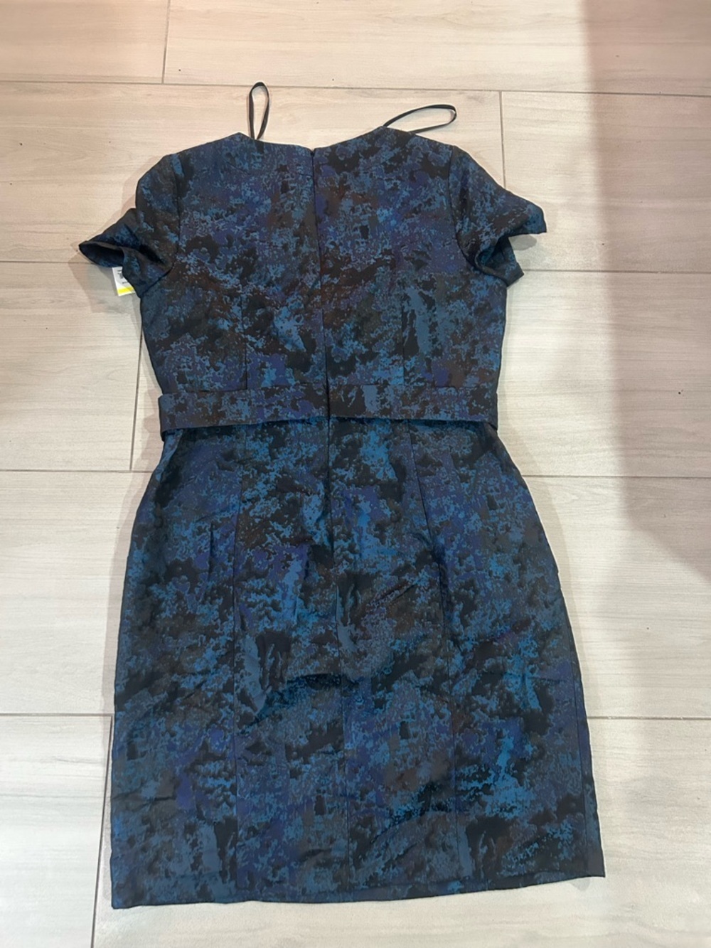 NEW Shani Jacquard bow blue dress size 14 - Picture 6 of 10
